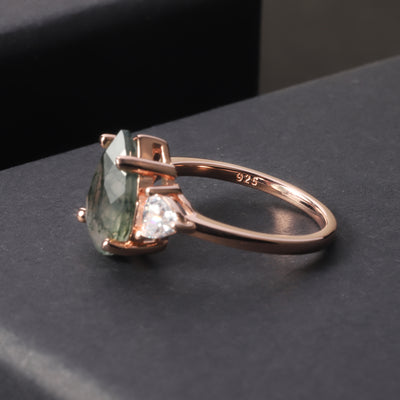 Anillo de Plata 925 con Ágata de Plantas Acuáticas - Image 2