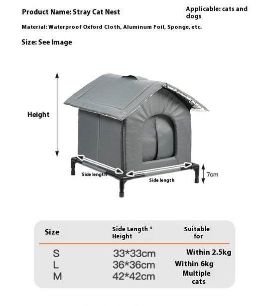 Casa Cálida para Gatos Exterior - Resistente al Agua y Lluvia para Invierno - Image 8