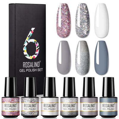 Set de Esmalte de Uñas Glitter Monocolor Coreano Premium