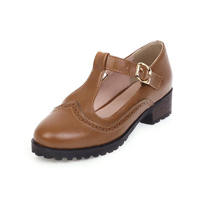 Zapatos Escolares Talla Grande para Mujer - Mocasines con Hebilla Primavera - Image 8