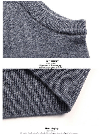 Suéter Casual V-Neck Liso para Hombre - Primavera y Otoño - Image 19