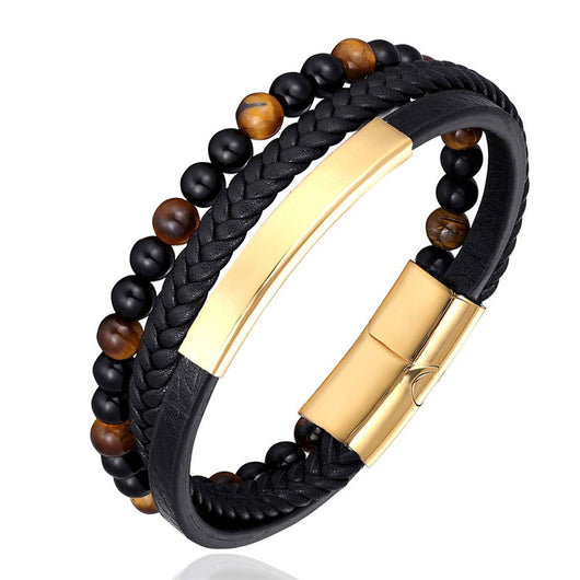 Pulsera de Piedra Natural con Cierre Magnético y Cuero Trenzado - Image 15