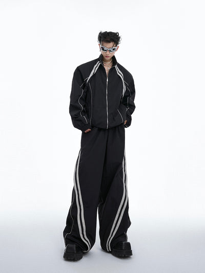 Ropa de Protección Solar con Diseño de Contraste de Líneas - Image 15