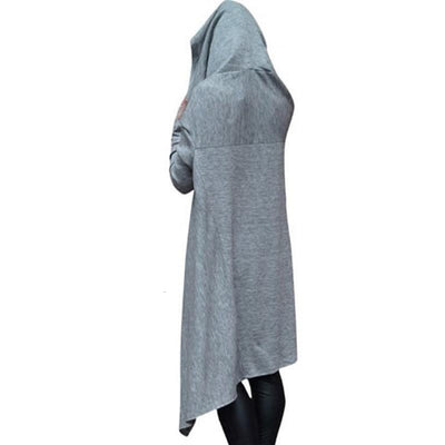 Sudadera Estampada con Letras para Mujer - Corte Irregular - Image 11