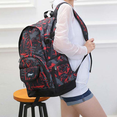 Mochila de Nylon Clásica de Gran Capacidad para Viajes y Escuela - Image 4