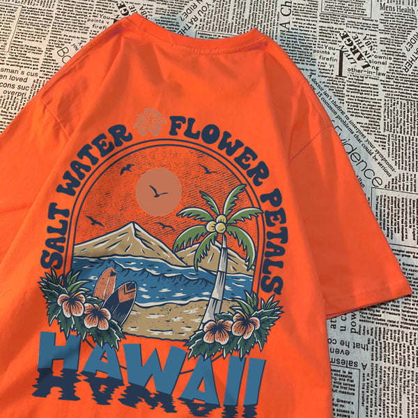 Playera Hawaiana Salt Water Petals Unisex - Comodidad Casual - Image 6