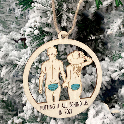 Adorno Navideño Calado de Madera - Pareja de Muñecos de Nieve y Renos - Image 10
