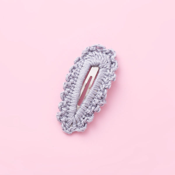 Pinza de Pelo para Niñas con Borde Trenzado de Lana Sin Costuras
