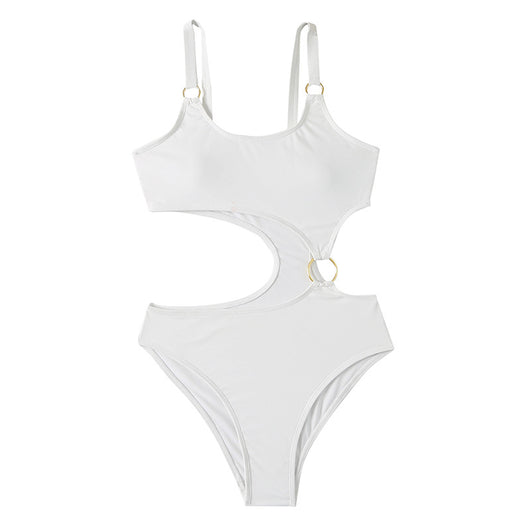 Traje de Baño Enterizo Blanco Liso - Estilo Europeo - Image 13