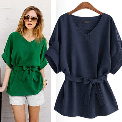 Blusa Holgada de Algodón y Lino - Image 7