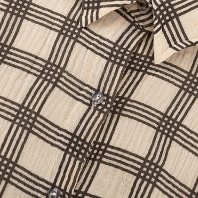 Conjunto Retro de 3 Piezas: Camisa Cuadros Manga Larga, Top Tubo y Shorts - Image 22