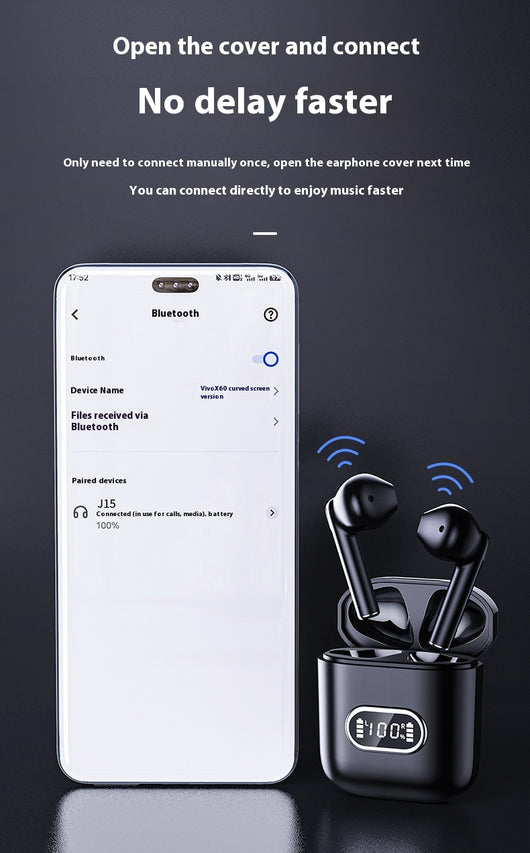 Auriculares Inalámbricos Bluetooth con Cancelación de Ruido y Pantalla Digital - Image 8