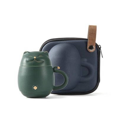 Set de Té Portátil Gato de la Suerte para Viajeros de Negocios - Image 13