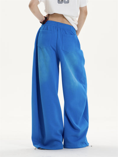 Pantalones Jogger Holgados con Letras Desgastadas y Cordón Ajustable - Image 11