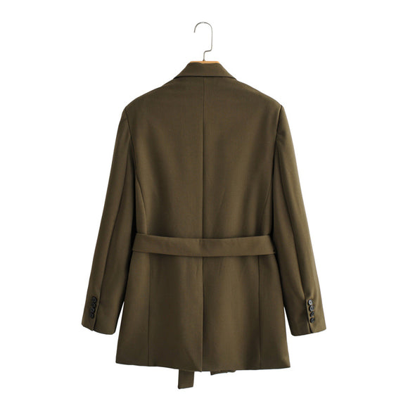 Blazer con Cinturón de Elegancia Sofisticada