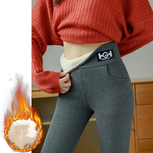 Leggings Térmicos de Cachemira y Lana de Cordero para Invierno - Image 6