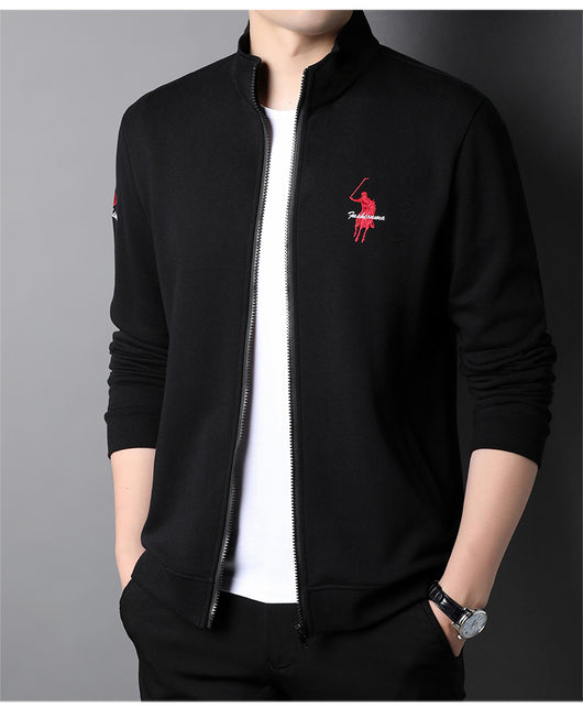 Chaqueta Casual de Algodón con Cierre y Bordados para Hombre - Image 18