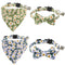 Collar Floral de Algodón con Moño para Gatos