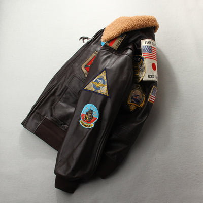 Chaqueta de Cuero para Motociclista con Bordados Artesanales - Image 13