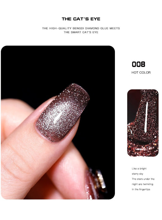 Esmalte de Uñas Gel Ojo de Gato Reflectante con Efecto Diamante - Image 15
