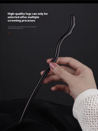 Pasador de Cabello Estilo Han Antiguo en Madera - Accesorio Tradicional Chino - Image 24