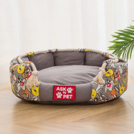 Cama Térmica para Mascotas con Diseño Impreso y Felpa Acolchada - Image 8