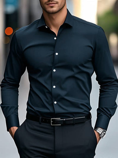 Camisa Blanca Formal Slim Fit para Primavera y Otoño - Image 24