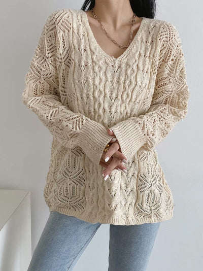Suéter Calado Otoño Suelto para Mujer Casual - Image 7