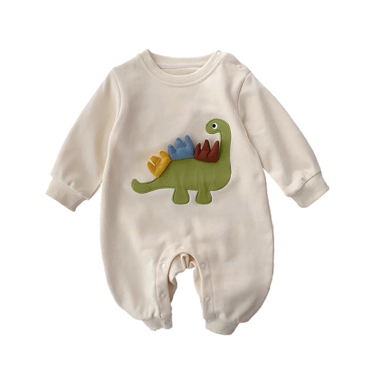 Mameluco de Bebé Primavera-Otoño Dinosaurio Antenas Tricolor Manga Larga - Image 5