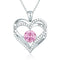 Female 925 Plateado Twelve Birthstone Pendant Necklace Platinum October