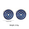 European And American Round Geometric Negro Gemstone Cufflinks B1382BLU Alloy