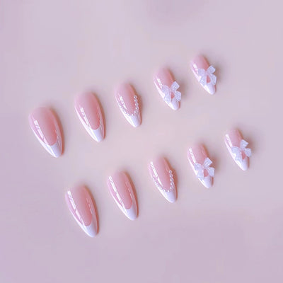 Uñas Acrílicas Cortas con Cristales Brillantes - Acabado Glossy - Image 11