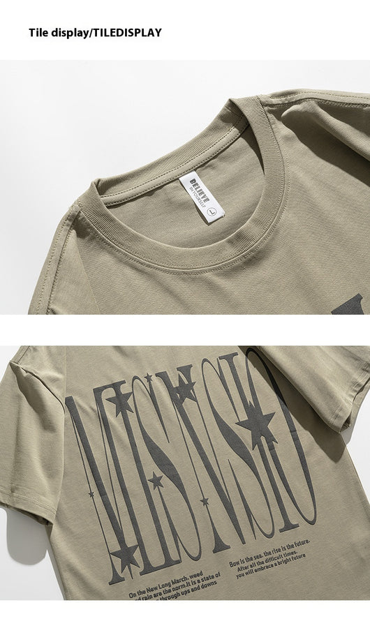 Camiseta Básica de Algodón Cuello Redondo para Hombre - Image 18