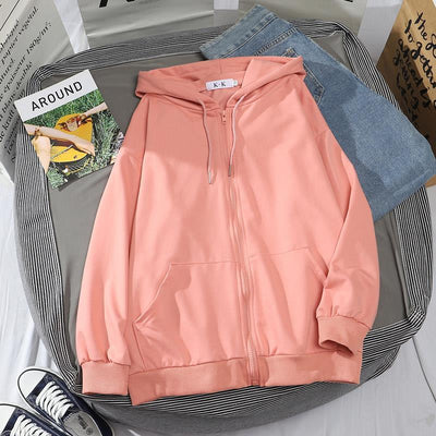 Abrigo Sudadera con Capucha y Manga Larga en Colores Lisos - Image 34