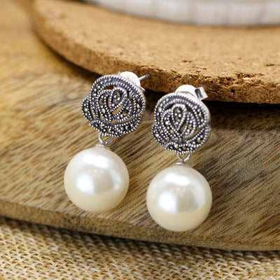 Aretes Marseille con Perlas de Piedra Fashion Strikes para Mujer - Image 8