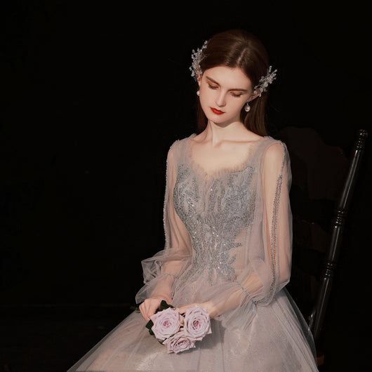 Vestido Elegante de Manga Larga para Eventos y Cenas Formales - Image 2
