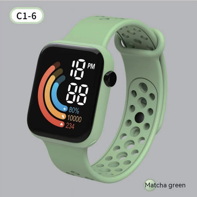 Reloj Digital Infantil Pantalla Rainbow LED Cuadrado - Image 11