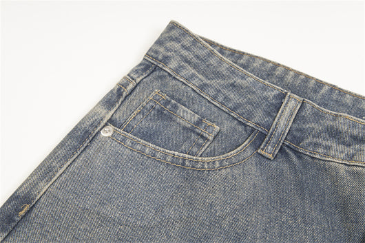 Jeans Rotos Plisados Irregular Unisex - Image 23