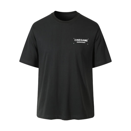 Playera de Hombre con Estampado de Letras - Manga Corta