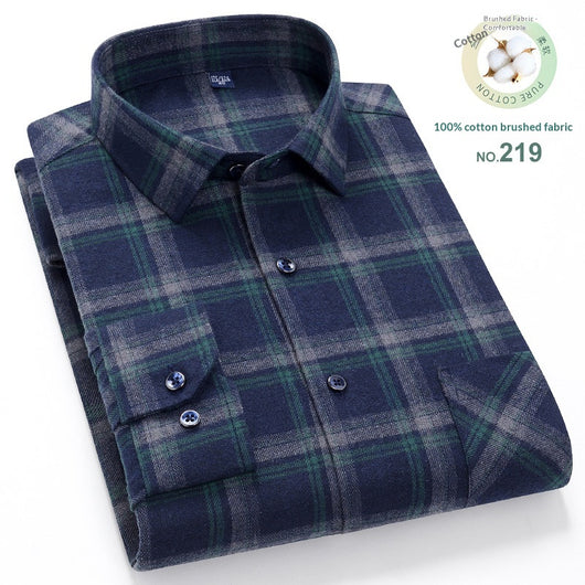 Camisa Casual de Cuadros para Hombre con Cuello Cuadrado - Image 4