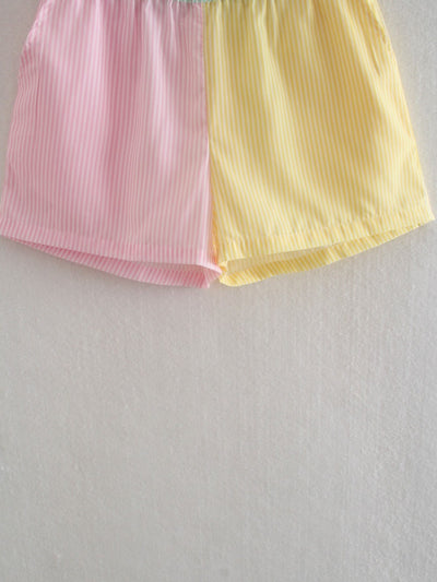 Pantalones de Cintura Alta con Rayas y Bloques de Color - Image 3