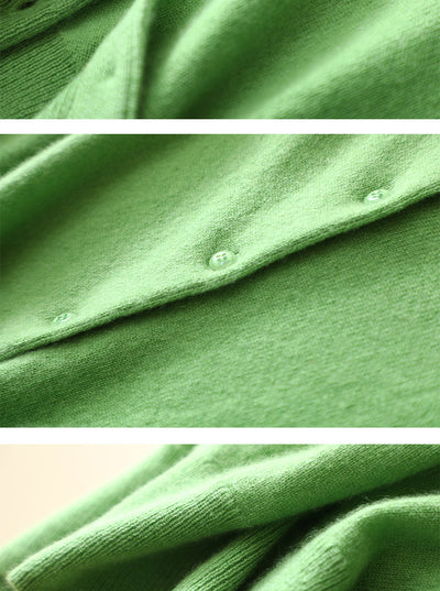 Cardigan Corto de Cachemir Puro con Cintura Alta para Mujer - Image 17