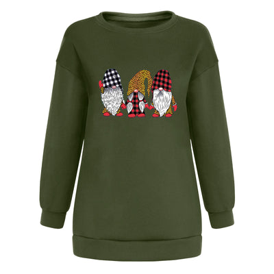 Suéter Navideño Estampado Holgado Talla Grande para Mujer - Image 8