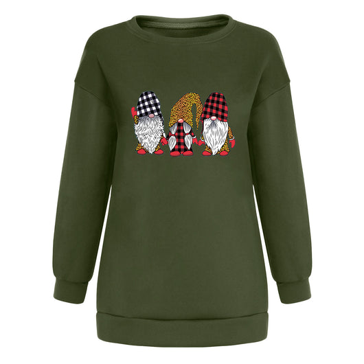 Suéter Navideño Estampado Holgado Talla Grande para Mujer - Image 8