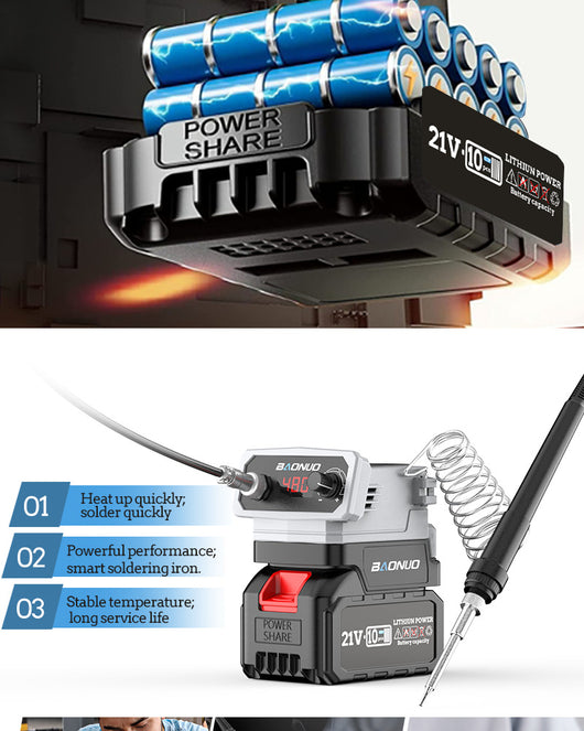Pistola de Soldadura Eléctrica con Batería de Litio - Soldador Rápido Profesional - Image 11