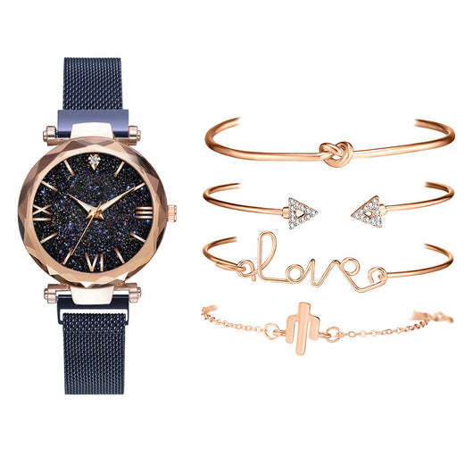 Juego de Pulseras y Reloj de Cuarzo Fashion Simple al Mayor - Image 6