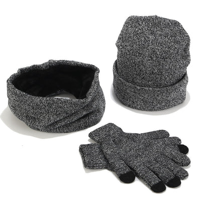 Conjunto Tejido Variegado de Gorro, Bufanda y Guantes de Lana Gruesa - Image 2