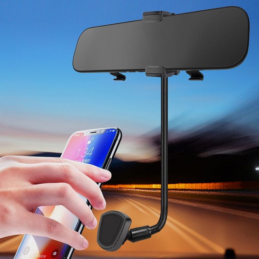 Soporte Magnético para Espejo Retrovisor - Sostenedor de Teléfono Vehicular