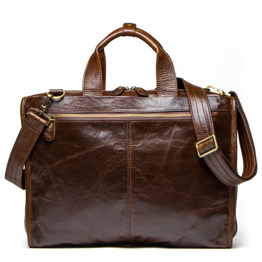 Maletín de Cuero Genuino para Hombre - Bolsa Mensajero Profesional con Compartimento para Laptop - Image 9
