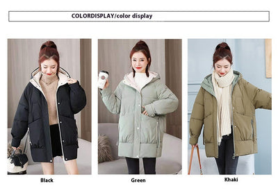 Chaqueta Acolchada de Plumón Mujer Largo Invierno - Image 11